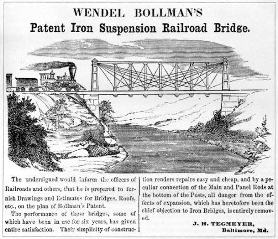 Advertisment_Bollman_Comapny Railroad Advocate Ag 1855
